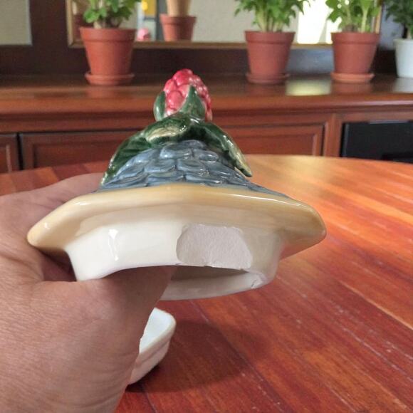 Fitz and Floyd English Garden Collection Teapot with Lid Handpainted Vintage - Picture 8 of 9